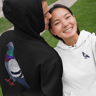Geometric Pigeon Hoodie | Front & Back Edition