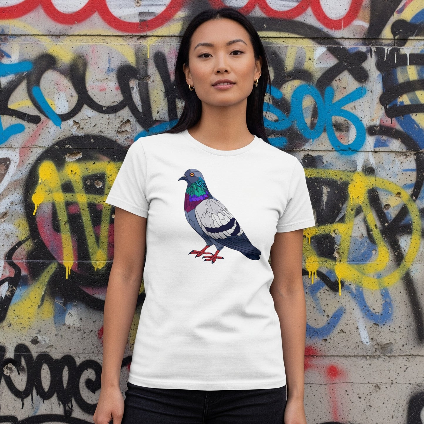 Geometric Pigeon T-Shirt | Nature Lover Design